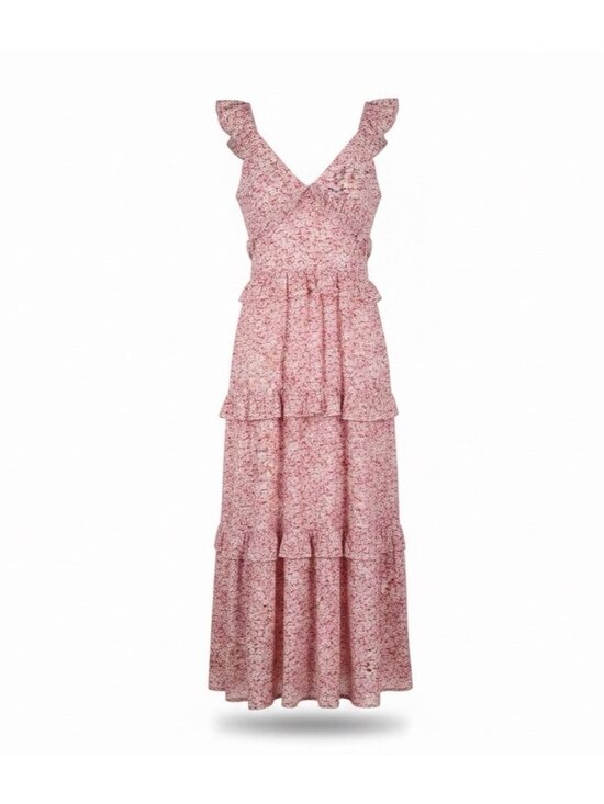 Petal + Pup Dresses & Skirts - Petal + Pup Women’s Pink Floral Maxi Dress Tiered Sleeveless With Tags Size 4